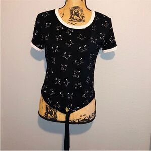 French Pastry Cat Print Shirt